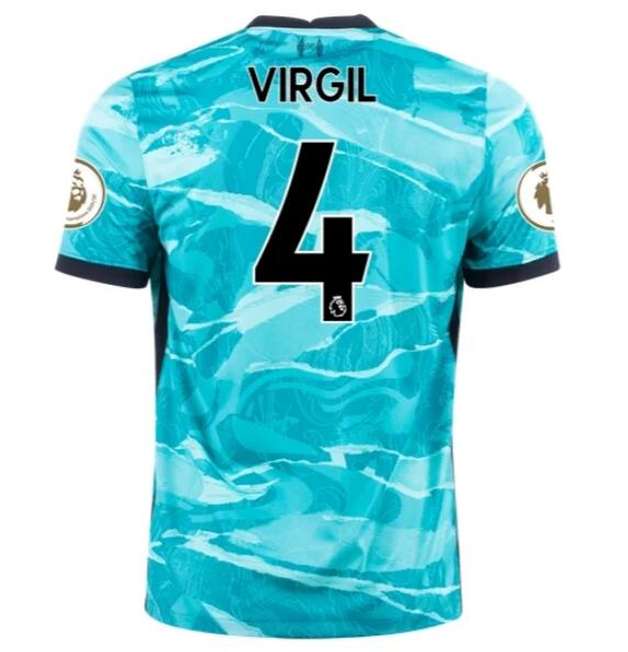 Liverpool Away Kit Soccer Jersey VIRGIL VAN DIJK #4 2020/21